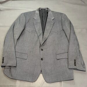 Panhandle Slim Men Grey Western Blazer  48L Long Cowboy Rodeo Sport Overcoat4207